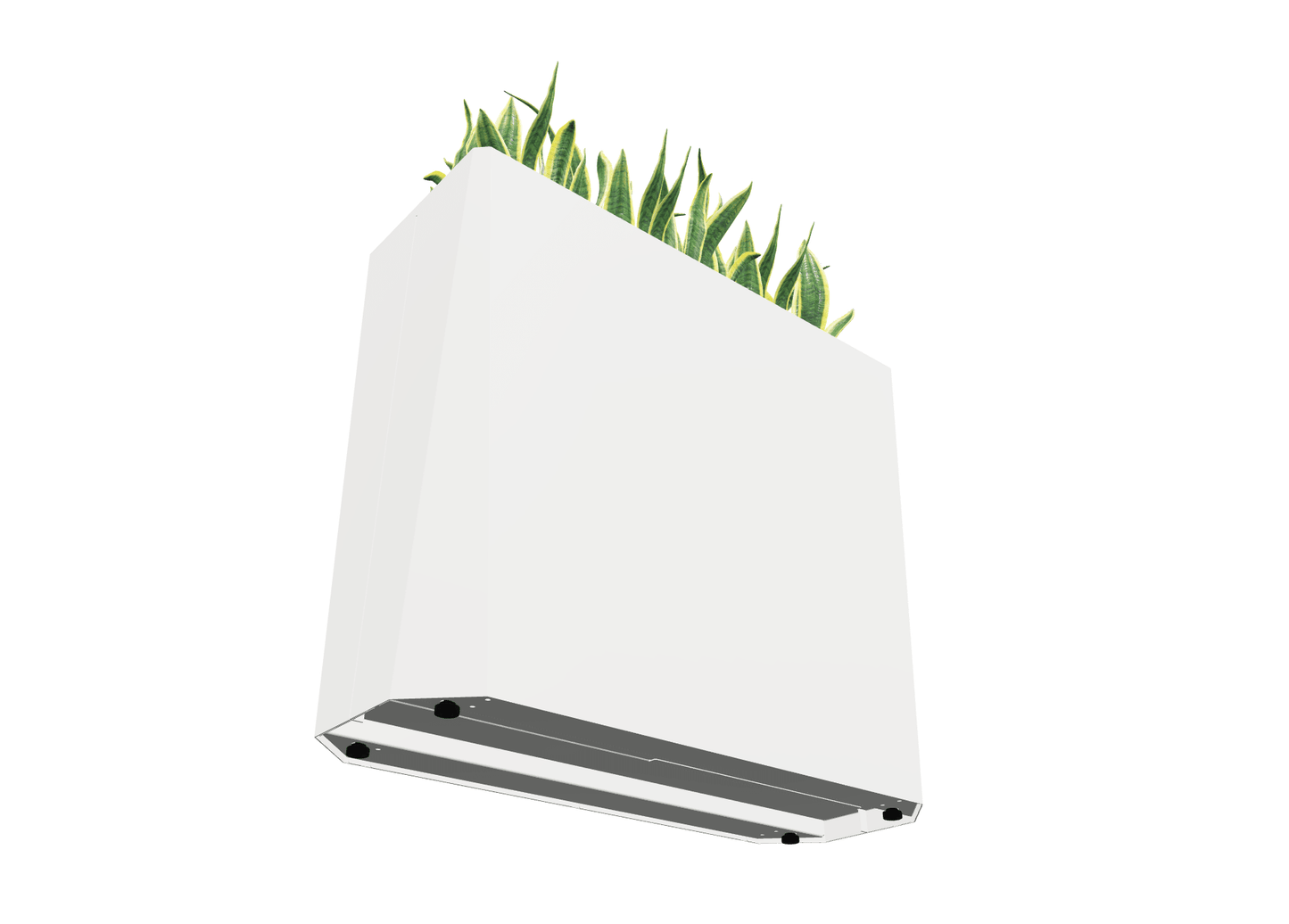 Magnuson KST - 1232L - H - PL High Kastan Wide Rectangular Painted Steel Planter with Aluminum Top and Sealed Internal Liner (MAG - KST - 1232L - H - PL - XXX) - SchoolOutlet