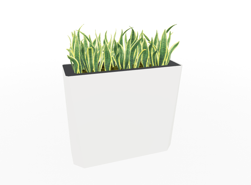 Magnuson KST - 1232L - H - PL High Kastan Wide Rectangular Painted Steel Planter with Aluminum Top and Sealed Internal Liner (MAG - KST - 1232L - H - PL - XXX) - SchoolOutlet