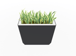 Magnuson KST - 1232L - H - PL High Kastan Wide Rectangular Painted Steel Planter with Aluminum Top and Sealed Internal Liner (MAG - KST - 1232L - H - PL - XXX) - SchoolOutlet
