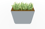 Magnuson KST - 1436L - H - PL High Kastan Wide Rectangular Painted Steel Planter with Aluminum Top and Sealed Internal Liner (MAG - KST - 1436L - H - PL - XXX) - SchoolOutlet