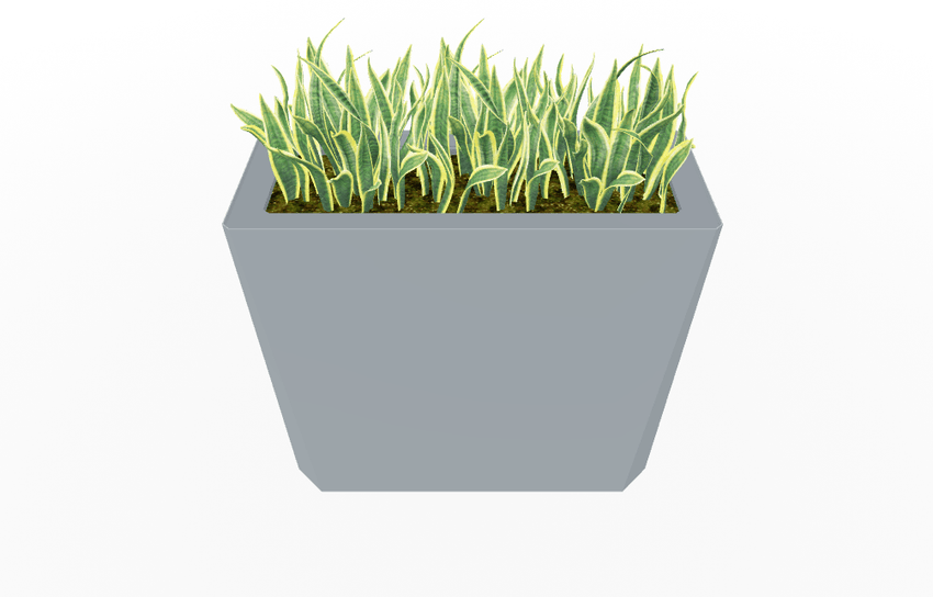 Magnuson KST - 1436L - H - PL High Kastan Wide Rectangular Painted Steel Planter with Aluminum Top and Sealed Internal Liner (MAG - KST - 1436L - H - PL - XXX) - SchoolOutlet