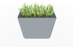 Magnuson KST - 1436L - H - PL High Kastan Wide Rectangular Painted Steel Planter with Aluminum Top and Sealed Internal Liner (MAG - KST - 1436L - H - PL - XXX) - SchoolOutlet