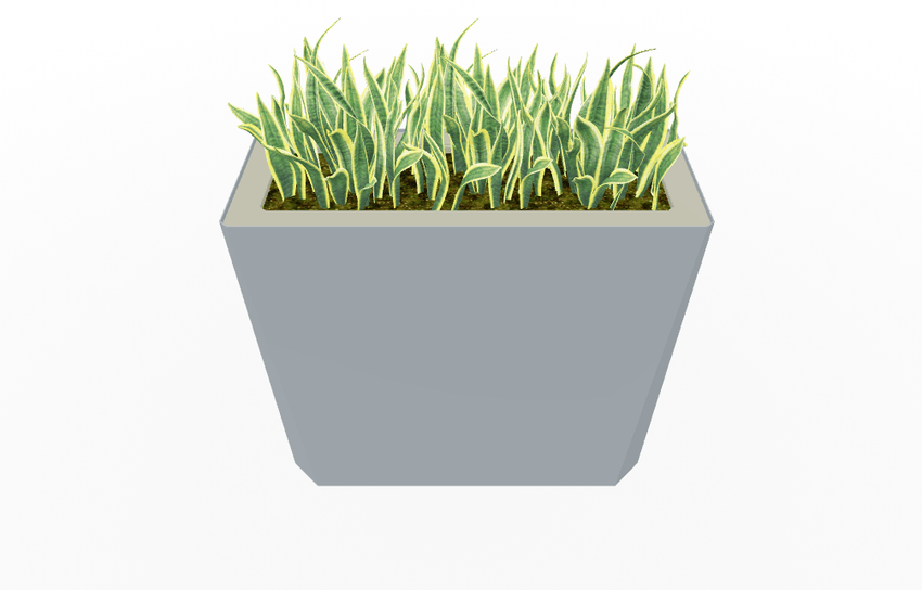 Magnuson KST - 1436L - H - PL High Kastan Wide Rectangular Painted Steel Planter with Aluminum Top and Sealed Internal Liner (MAG - KST - 1436L - H - PL - XXX) - SchoolOutlet