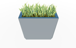Magnuson KST - 1436L - H - PL High Kastan Wide Rectangular Painted Steel Planter with Aluminum Top and Sealed Internal Liner (MAG - KST - 1436L - H - PL - XXX) - SchoolOutlet