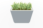 Magnuson KST - 1436L - H - PL High Kastan Wide Rectangular Painted Steel Planter with Aluminum Top and Sealed Internal Liner (MAG - KST - 1436L - H - PL - XXX) - SchoolOutlet
