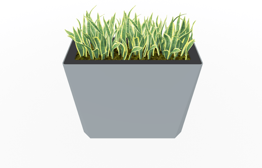 Magnuson KST - 1436L - H - PL High Kastan Wide Rectangular Painted Steel Planter with Aluminum Top and Sealed Internal Liner (MAG - KST - 1436L - H - PL - XXX) - SchoolOutlet