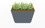 Magnuson KST - 1436L - H - PL High Kastan Wide Rectangular Painted Steel Planter with Aluminum Top and Sealed Internal Liner (MAG - KST - 1436L - H - PL - XXX) - SchoolOutlet