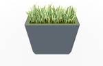Magnuson KST - 1436L - H - PL High Kastan Wide Rectangular Painted Steel Planter with Aluminum Top and Sealed Internal Liner (MAG - KST - 1436L - H - PL - XXX) - SchoolOutlet