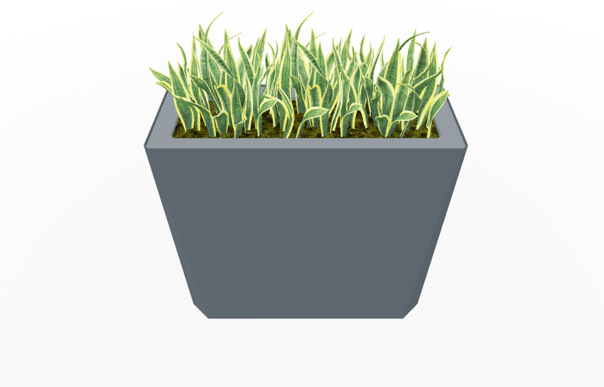 Magnuson KST - 1436L - H - PL High Kastan Wide Rectangular Painted Steel Planter with Aluminum Top and Sealed Internal Liner (MAG - KST - 1436L - H - PL - XXX) - SchoolOutlet