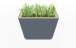 Magnuson KST - 1436L - H - PL High Kastan Wide Rectangular Painted Steel Planter with Aluminum Top and Sealed Internal Liner (MAG - KST - 1436L - H - PL - XXX) - SchoolOutlet