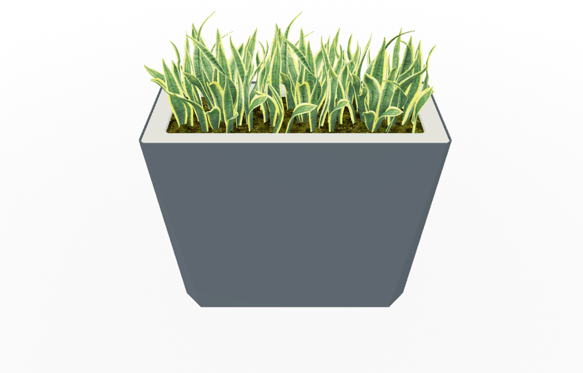 Magnuson KST - 1436L - H - PL High Kastan Wide Rectangular Painted Steel Planter with Aluminum Top and Sealed Internal Liner (MAG - KST - 1436L - H - PL - XXX) - SchoolOutlet