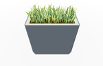 Magnuson KST - 1436L - H - PL High Kastan Wide Rectangular Painted Steel Planter with Aluminum Top and Sealed Internal Liner (MAG - KST - 1436L - H - PL - XXX) - SchoolOutlet