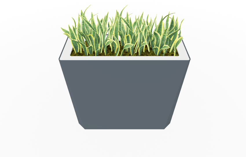 Magnuson KST - 1436L - H - PL High Kastan Wide Rectangular Painted Steel Planter with Aluminum Top and Sealed Internal Liner (MAG - KST - 1436L - H - PL - XXX) - SchoolOutlet