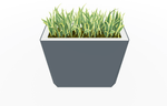 Magnuson KST - 1436L - H - PL High Kastan Wide Rectangular Painted Steel Planter with Aluminum Top and Sealed Internal Liner (MAG - KST - 1436L - H - PL - XXX) - SchoolOutlet