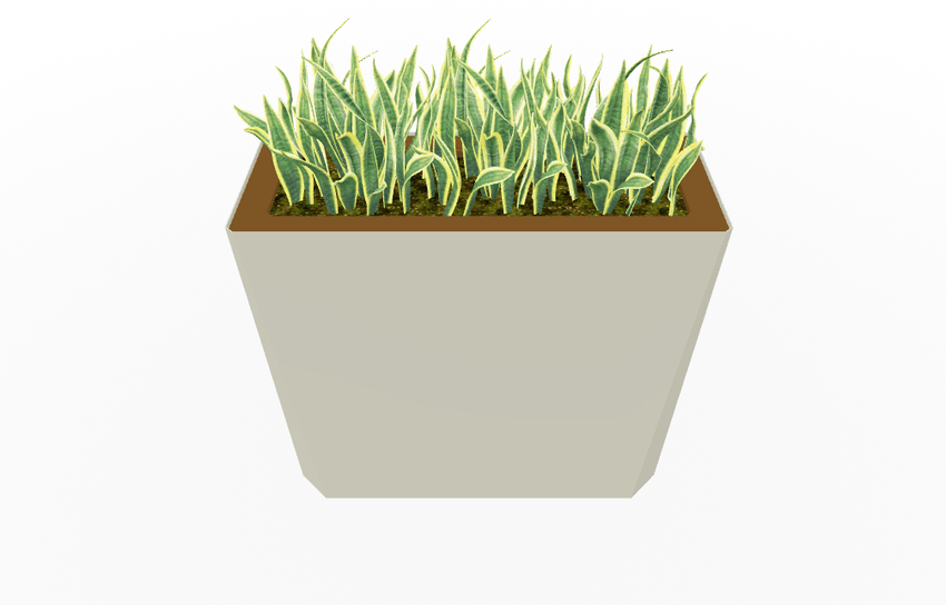 Magnuson KST - 1436L - H - PL High Kastan Wide Rectangular Painted Steel Planter with Aluminum Top and Sealed Internal Liner (MAG - KST - 1436L - H - PL - XXX) - SchoolOutlet
