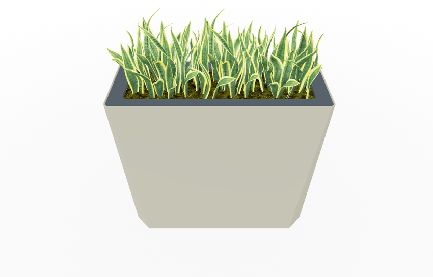 Magnuson KST - 1436L - H - PL High Kastan Wide Rectangular Painted Steel Planter with Aluminum Top and Sealed Internal Liner (MAG - KST - 1436L - H - PL - XXX) - SchoolOutlet