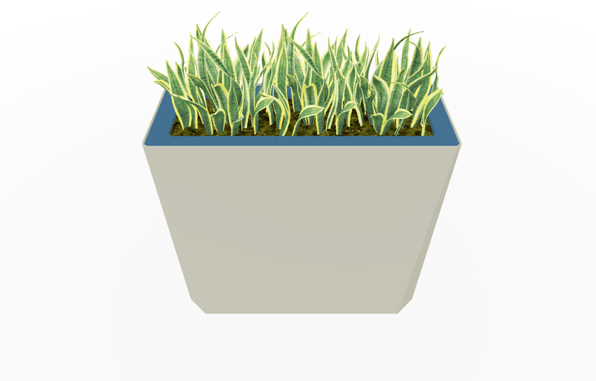 Magnuson KST - 1436L - H - PL High Kastan Wide Rectangular Painted Steel Planter with Aluminum Top and Sealed Internal Liner (MAG - KST - 1436L - H - PL - XXX) - SchoolOutlet