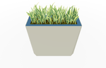Magnuson KST - 1436L - H - PL High Kastan Wide Rectangular Painted Steel Planter with Aluminum Top and Sealed Internal Liner (MAG - KST - 1436L - H - PL - XXX) - SchoolOutlet