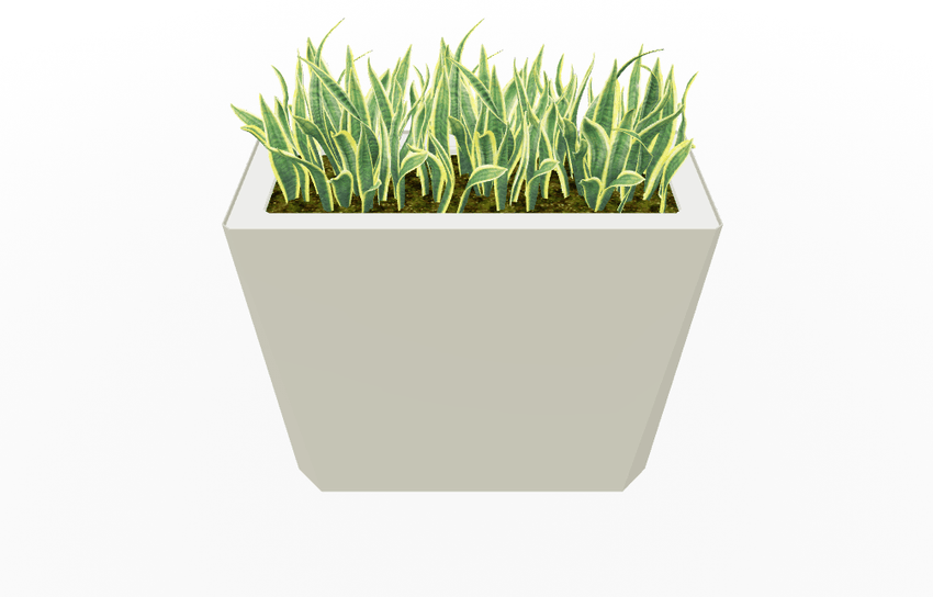 Magnuson KST - 1436L - H - PL High Kastan Wide Rectangular Painted Steel Planter with Aluminum Top and Sealed Internal Liner (MAG - KST - 1436L - H - PL - XXX) - SchoolOutlet