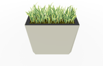 Magnuson KST - 1436L - H - PL High Kastan Wide Rectangular Painted Steel Planter with Aluminum Top and Sealed Internal Liner (MAG - KST - 1436L - H - PL - XXX) - SchoolOutlet