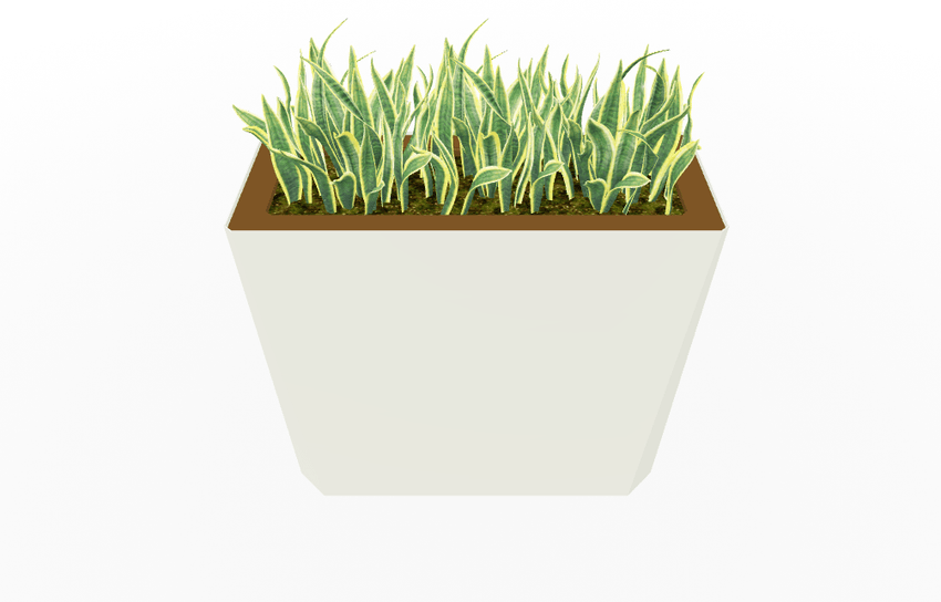 Magnuson KST - 1436L - H - PL High Kastan Wide Rectangular Painted Steel Planter with Aluminum Top and Sealed Internal Liner (MAG - KST - 1436L - H - PL - XXX) - SchoolOutlet