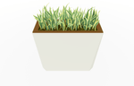 Magnuson KST - 1436L - H - PL High Kastan Wide Rectangular Painted Steel Planter with Aluminum Top and Sealed Internal Liner (MAG - KST - 1436L - H - PL - XXX) - SchoolOutlet