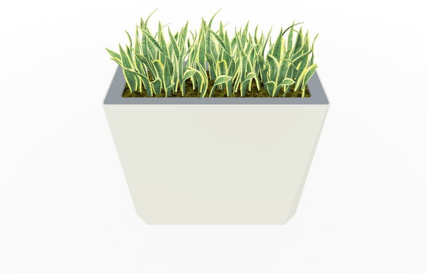 Magnuson KST - 1436L - H - PL High Kastan Wide Rectangular Painted Steel Planter with Aluminum Top and Sealed Internal Liner (MAG - KST - 1436L - H - PL - XXX) - SchoolOutlet