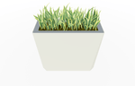 Magnuson KST - 1436L - H - PL High Kastan Wide Rectangular Painted Steel Planter with Aluminum Top and Sealed Internal Liner (MAG - KST - 1436L - H - PL - XXX) - SchoolOutlet