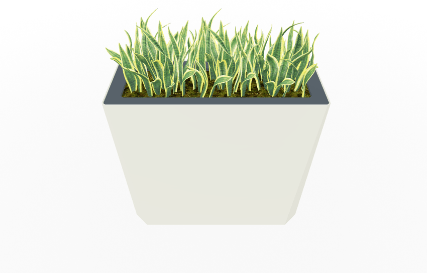 Magnuson KST - 1436L - H - PL High Kastan Wide Rectangular Painted Steel Planter with Aluminum Top and Sealed Internal Liner (MAG - KST - 1436L - H - PL - XXX) - SchoolOutlet