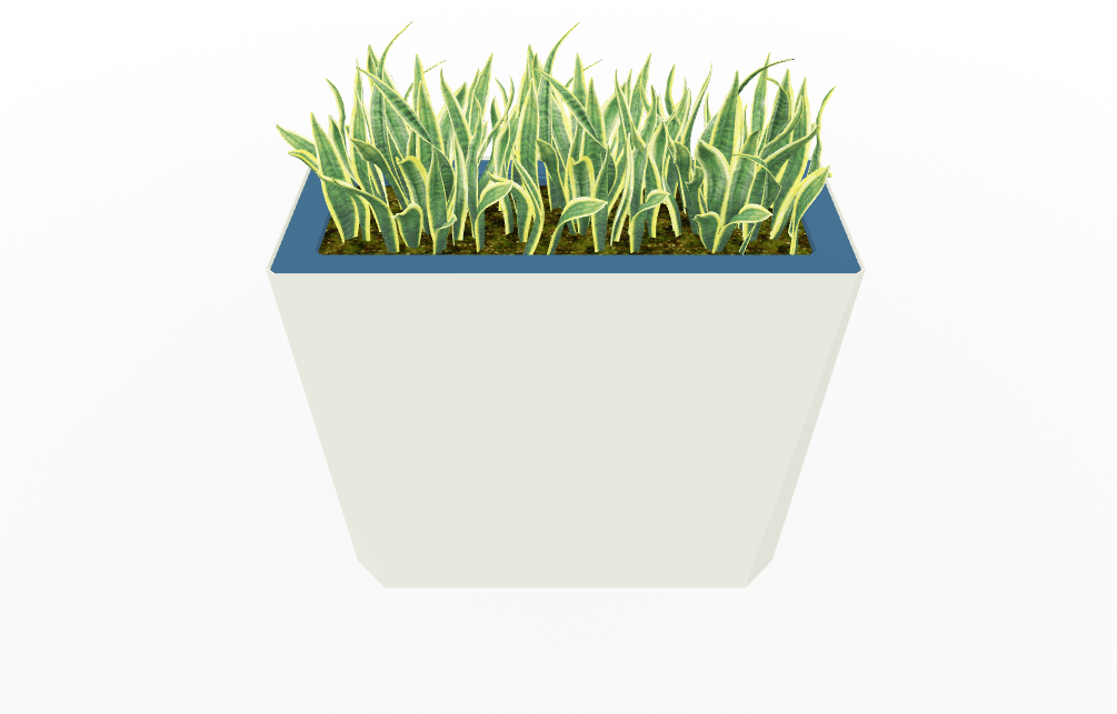 Magnuson KST - 1436L - H - PL High Kastan Wide Rectangular Painted Steel Planter with Aluminum Top and Sealed Internal Liner (MAG - KST - 1436L - H - PL - XXX) - SchoolOutlet