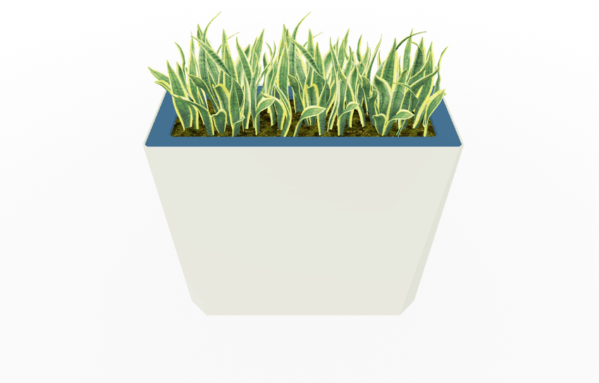 Magnuson KST - 1436L - H - PL High Kastan Wide Rectangular Painted Steel Planter with Aluminum Top and Sealed Internal Liner (MAG - KST - 1436L - H - PL - XXX) - SchoolOutlet