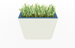 Magnuson KST - 1436L - H - PL High Kastan Wide Rectangular Painted Steel Planter with Aluminum Top and Sealed Internal Liner (MAG - KST - 1436L - H - PL - XXX) - SchoolOutlet
