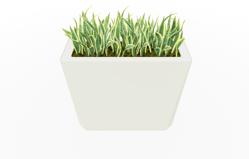 Magnuson KST - 1436L - H - PL High Kastan Wide Rectangular Painted Steel Planter with Aluminum Top and Sealed Internal Liner (MAG - KST - 1436L - H - PL - XXX) - SchoolOutlet