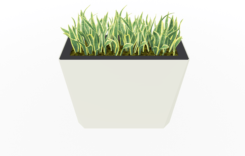 Magnuson KST - 1436L - H - PL High Kastan Wide Rectangular Painted Steel Planter with Aluminum Top and Sealed Internal Liner (MAG - KST - 1436L - H - PL - XXX) - SchoolOutlet