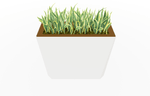 Magnuson KST - 1436L - H - PL High Kastan Wide Rectangular Painted Steel Planter with Aluminum Top and Sealed Internal Liner (MAG - KST - 1436L - H - PL - XXX) - SchoolOutlet