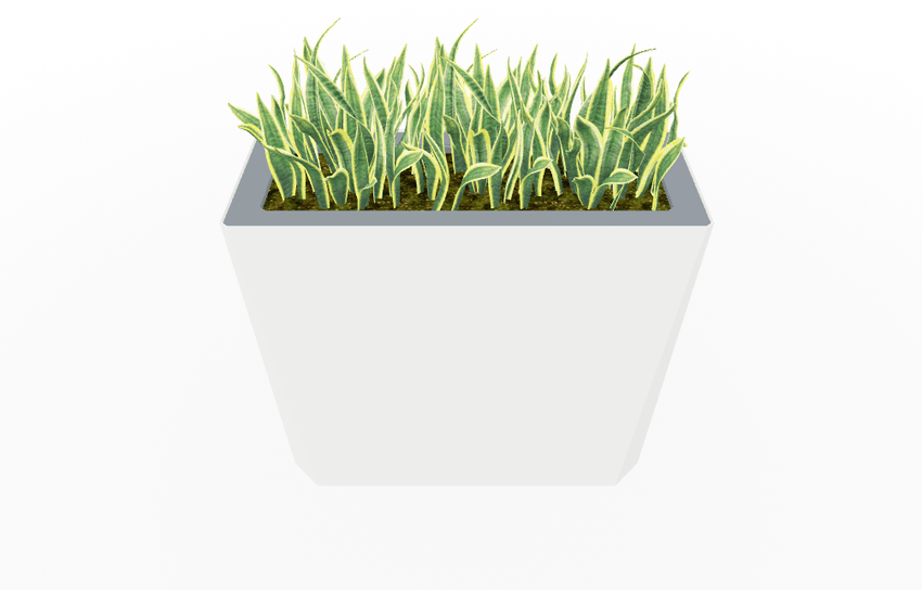 Magnuson KST - 1436L - H - PL High Kastan Wide Rectangular Painted Steel Planter with Aluminum Top and Sealed Internal Liner (MAG - KST - 1436L - H - PL - XXX) - SchoolOutlet