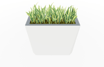 Magnuson KST - 1436L - H - PL High Kastan Wide Rectangular Painted Steel Planter with Aluminum Top and Sealed Internal Liner (MAG - KST - 1436L - H - PL - XXX) - SchoolOutlet