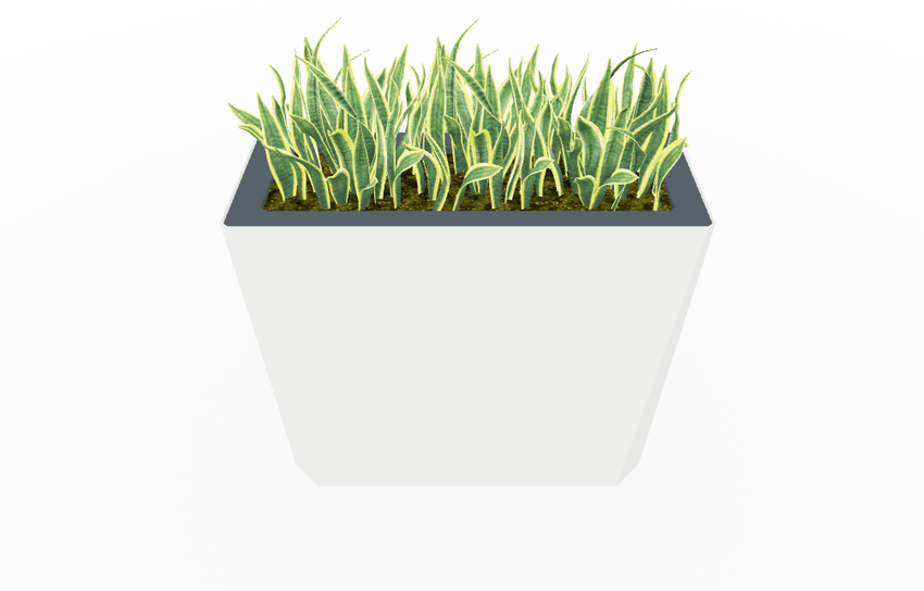 Magnuson KST - 1436L - H - PL High Kastan Wide Rectangular Painted Steel Planter with Aluminum Top and Sealed Internal Liner (MAG - KST - 1436L - H - PL - XXX) - SchoolOutlet