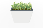 Magnuson KST - 1436L - H - PL High Kastan Wide Rectangular Painted Steel Planter with Aluminum Top and Sealed Internal Liner (MAG - KST - 1436L - H - PL - XXX) - SchoolOutlet