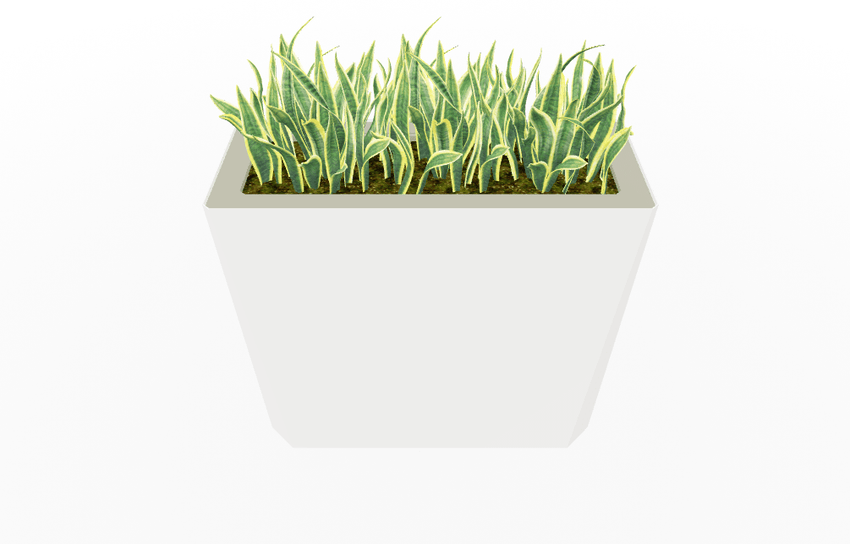 Magnuson KST - 1436L - H - PL High Kastan Wide Rectangular Painted Steel Planter with Aluminum Top and Sealed Internal Liner (MAG - KST - 1436L - H - PL - XXX) - SchoolOutlet