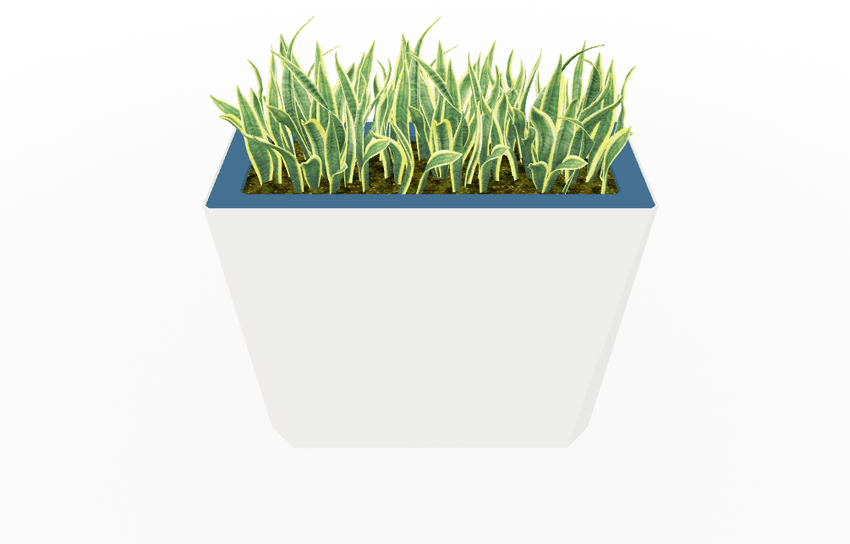 Magnuson KST - 1436L - H - PL High Kastan Wide Rectangular Painted Steel Planter with Aluminum Top and Sealed Internal Liner (MAG - KST - 1436L - H - PL - XXX) - SchoolOutlet