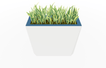 Magnuson KST - 1436L - H - PL High Kastan Wide Rectangular Painted Steel Planter with Aluminum Top and Sealed Internal Liner (MAG - KST - 1436L - H - PL - XXX) - SchoolOutlet