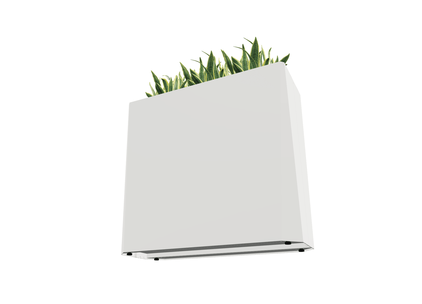 Magnuson KST - 1436L - H - PL High Kastan Wide Rectangular Painted Steel Planter with Aluminum Top and Sealed Internal Liner (MAG - KST - 1436L - H - PL - XXX) - SchoolOutlet