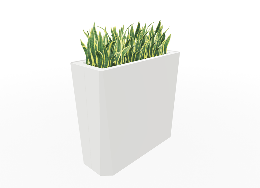 Magnuson KST - 1436L - H - PL High Kastan Wide Rectangular Painted Steel Planter with Aluminum Top and Sealed Internal Liner (MAG - KST - 1436L - H - PL - XXX) - SchoolOutlet
