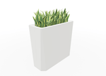 Magnuson KST - 1436L - H - PL High Kastan Wide Rectangular Painted Steel Planter with Aluminum Top and Sealed Internal Liner (MAG - KST - 1436L - H - PL - XXX) - SchoolOutlet
