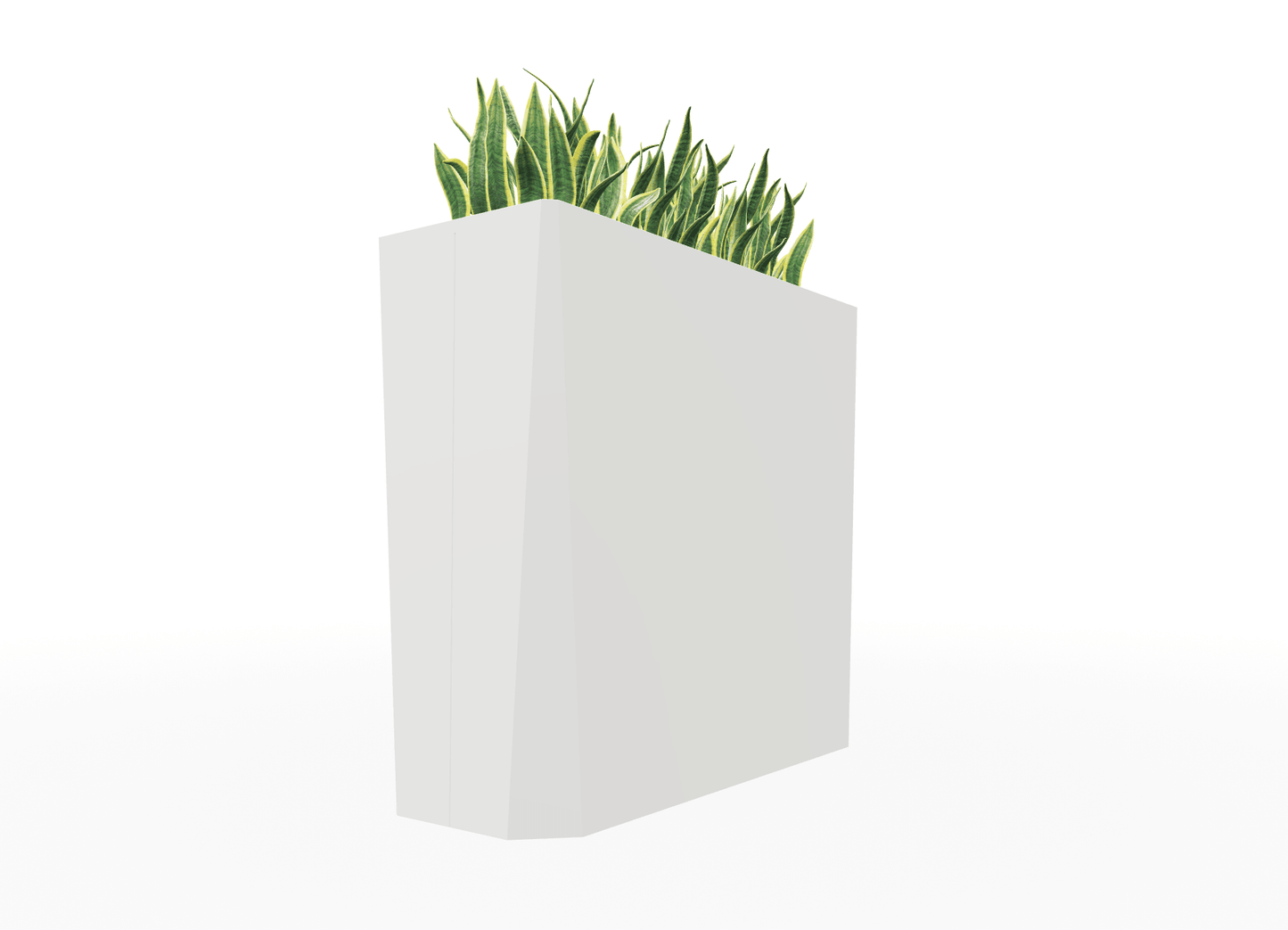 Magnuson KST - 1436L - H - PL High Kastan Wide Rectangular Painted Steel Planter with Aluminum Top and Sealed Internal Liner (MAG - KST - 1436L - H - PL - XXX) - SchoolOutlet
