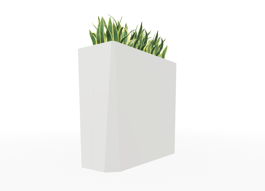 Magnuson KST - 1436L - H - PL High Kastan Wide Rectangular Painted Steel Planter with Aluminum Top and Sealed Internal Liner (MAG - KST - 1436L - H - PL - XXX) - SchoolOutlet