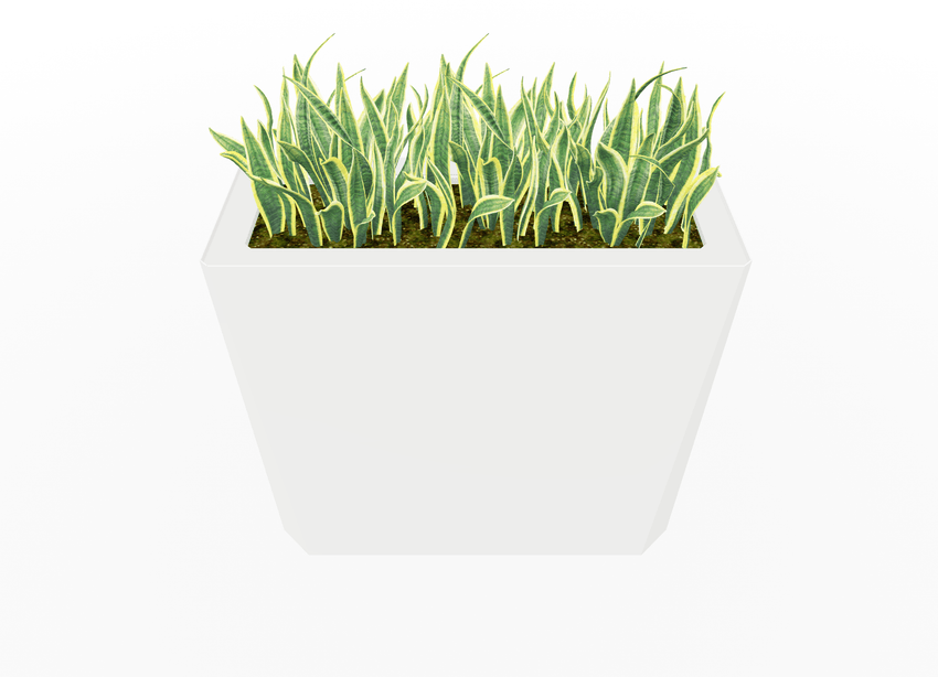 Magnuson KST - 1436L - H - PL High Kastan Wide Rectangular Painted Steel Planter with Aluminum Top and Sealed Internal Liner (MAG - KST - 1436L - H - PL - XXX) - SchoolOutlet