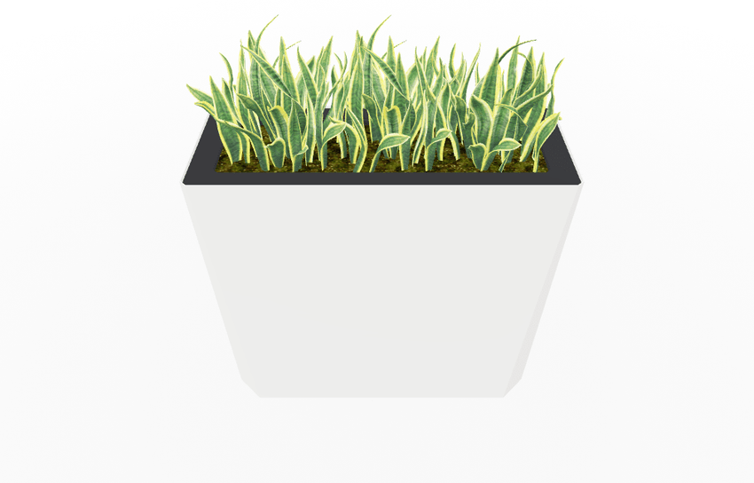 Magnuson KST - 1436L - H - PL High Kastan Wide Rectangular Painted Steel Planter with Aluminum Top and Sealed Internal Liner (MAG - KST - 1436L - H - PL - XXX) - SchoolOutlet