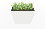 Magnuson KST - 1436L - H - PL High Kastan Wide Rectangular Painted Steel Planter with Aluminum Top and Sealed Internal Liner (MAG - KST - 1436L - H - PL - XXX) - SchoolOutlet